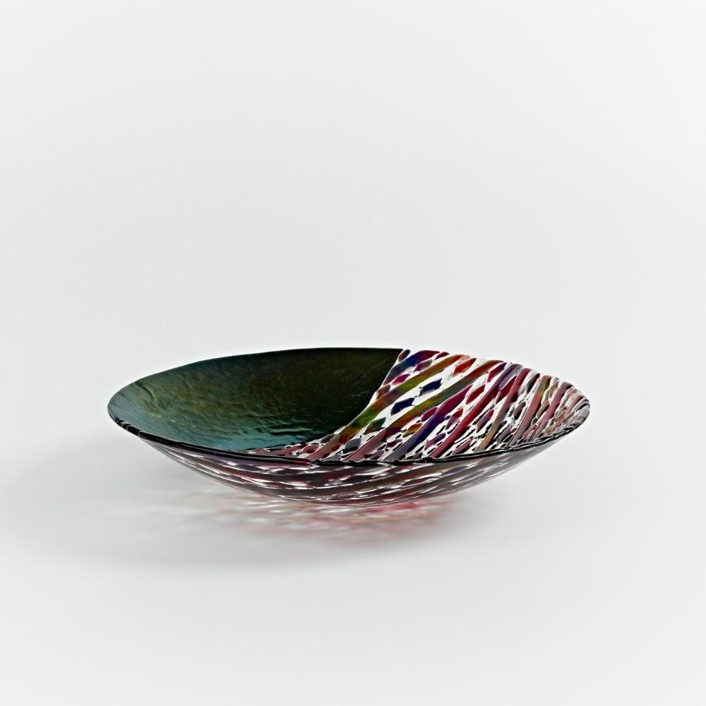 African Print 'Round Bowl' in Green