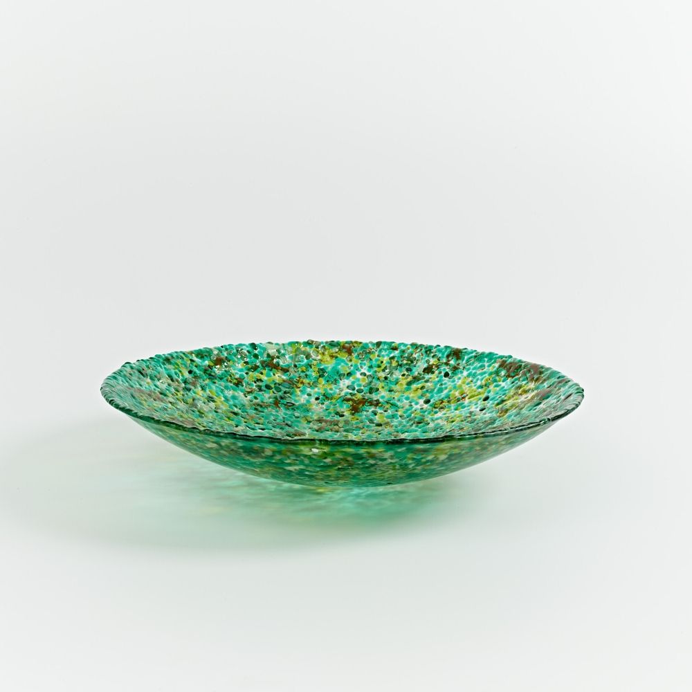 Woodland 'Earth Moss' round bowl in Green