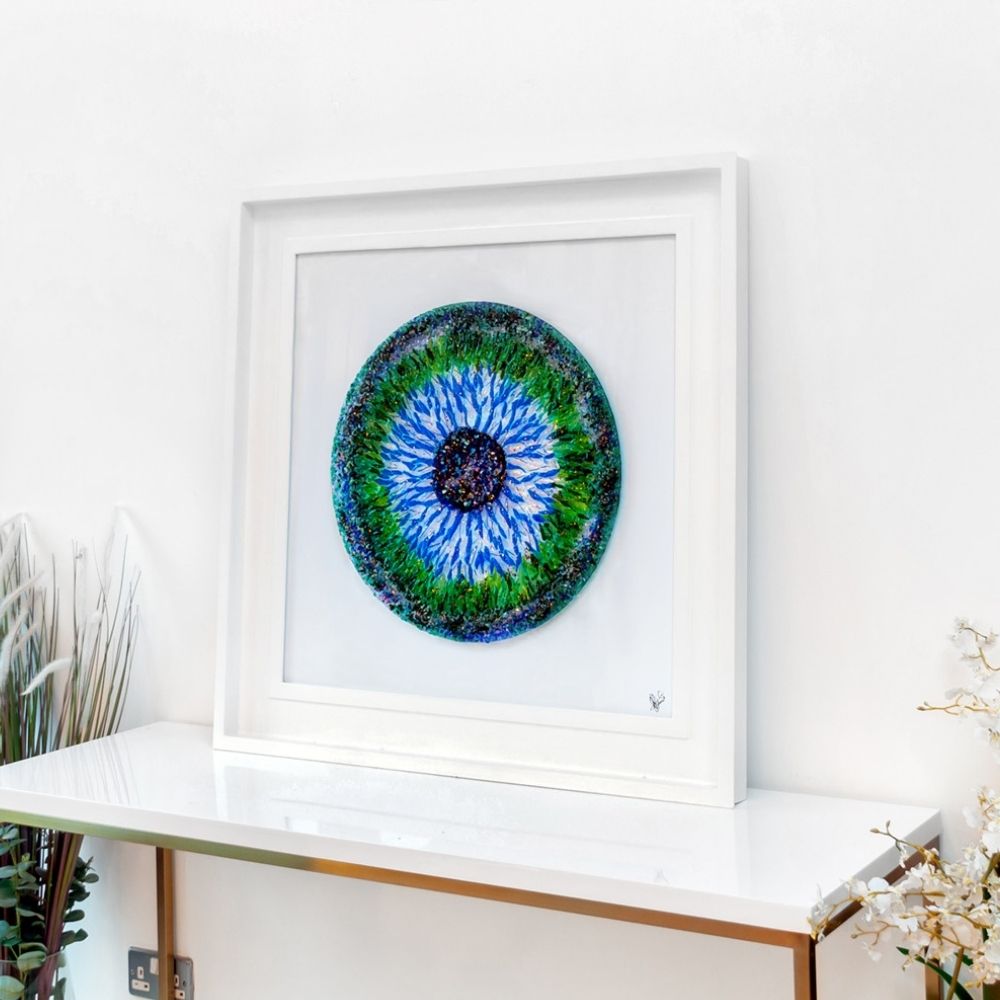 Azure Blue, Lavender and Green
