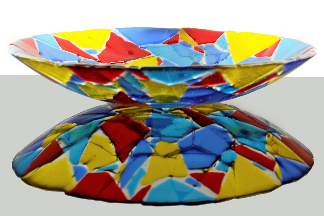 MULTI-COLOURED JIGSAW BOWL