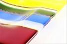 MULTI-COLOURED PANELLED DISH