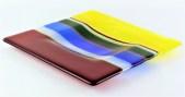 MULTI-COLOURED PANELLED DISH