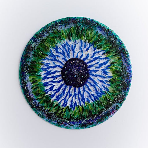 Azure Blue, Lavender and Green