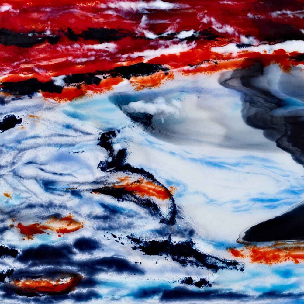 'Fire & Water' Large Framed Wall Panel - Part I