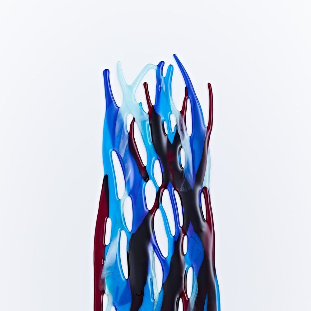 Crossed Paths - Blue & Burgundy