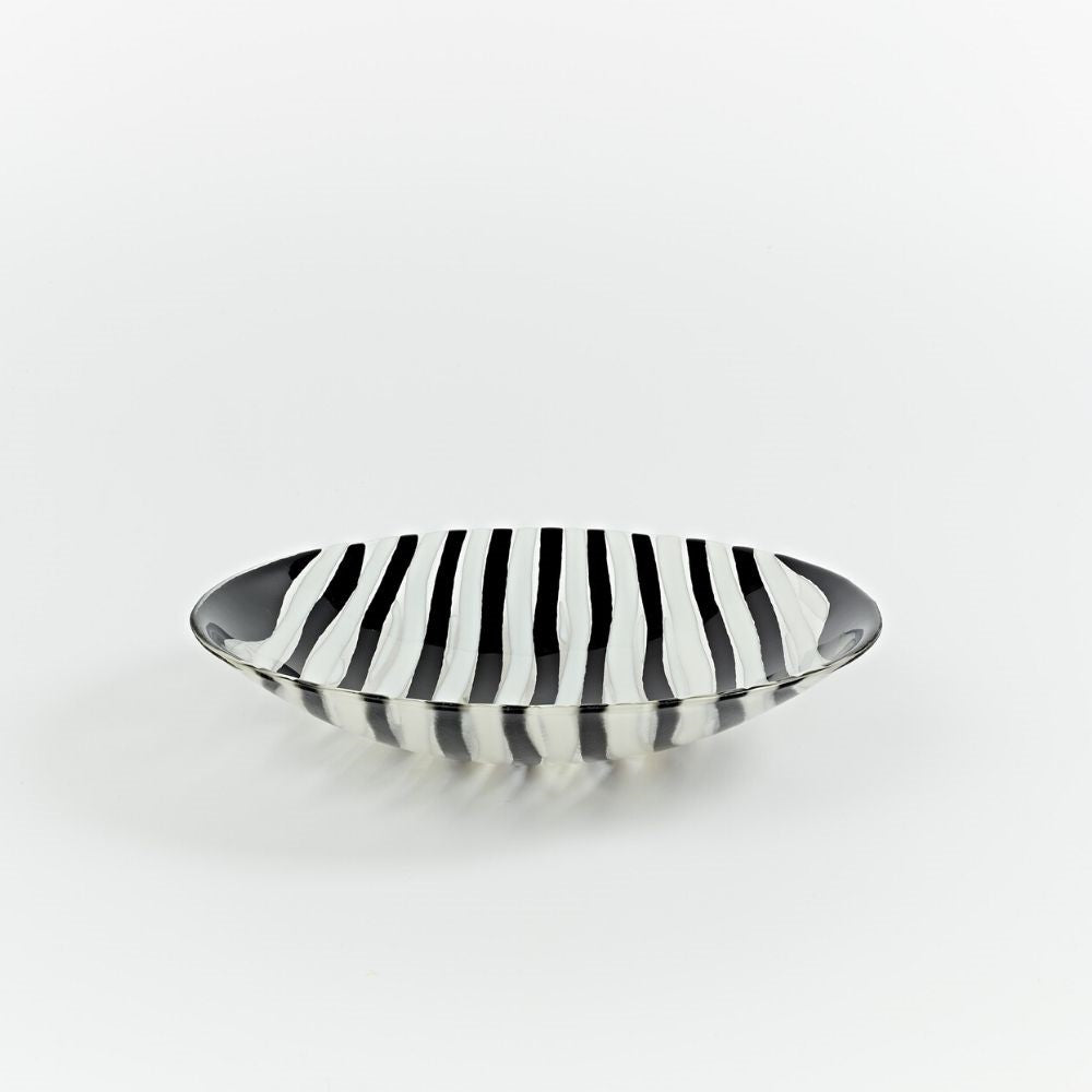 Monochrome ‘Stripe’ Round Bowl