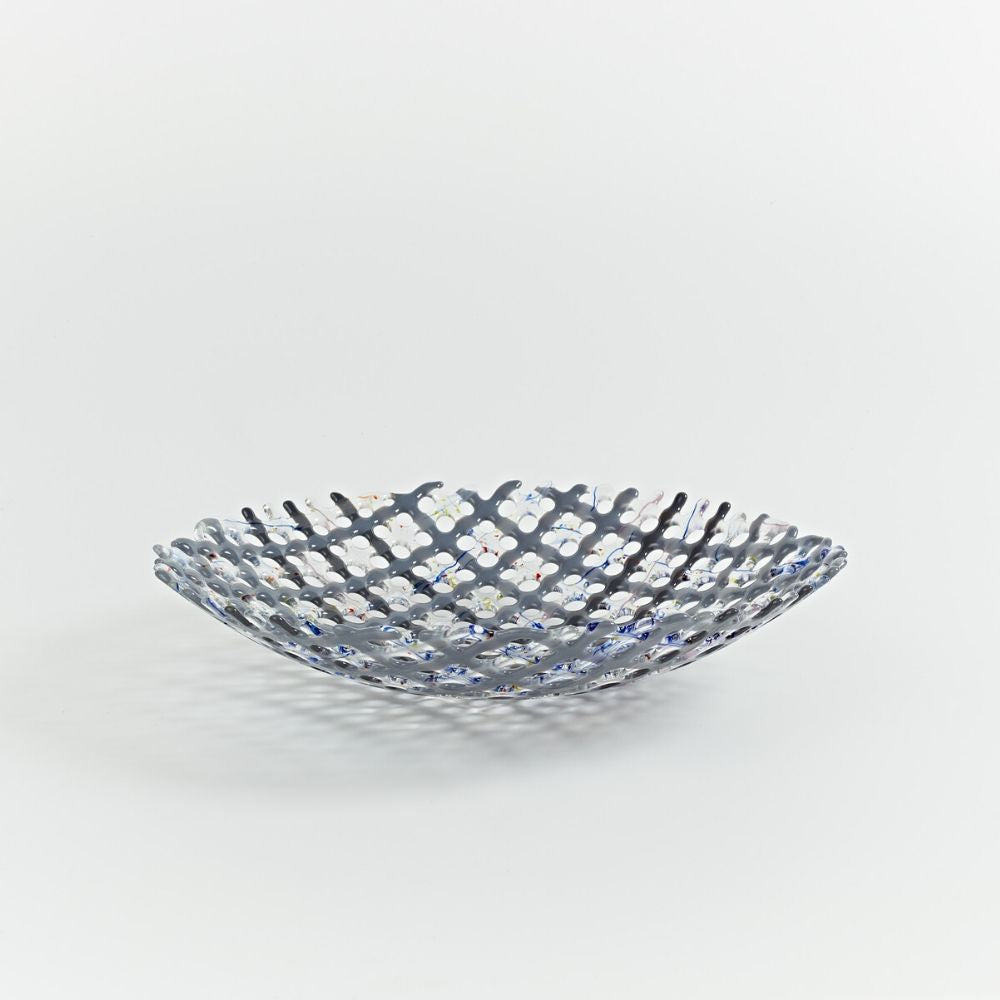 Irish Weave Round Bowl in Grey