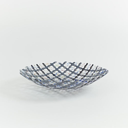 Irish Weave Round Bowl in Grey