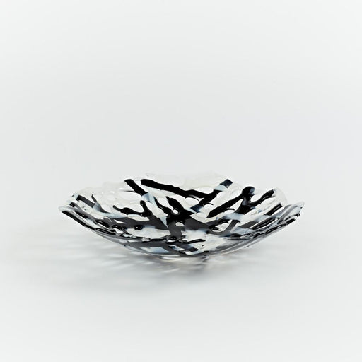 WBOL101  Monochrome ‘Crosshatch’ Round Bowl