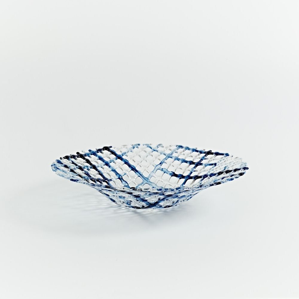 WBOL108  Irish Weave ‘Denim’ Round Flared Bowl