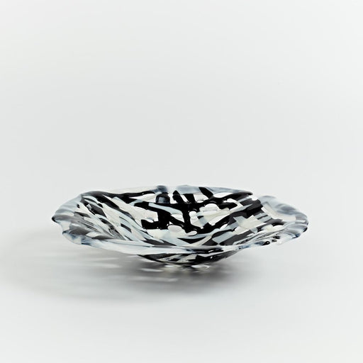 Monochrome ‘Crosshatch’ Round Flared Bowl