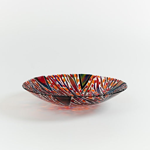 BOL139   African Print Round Bowl in Amber