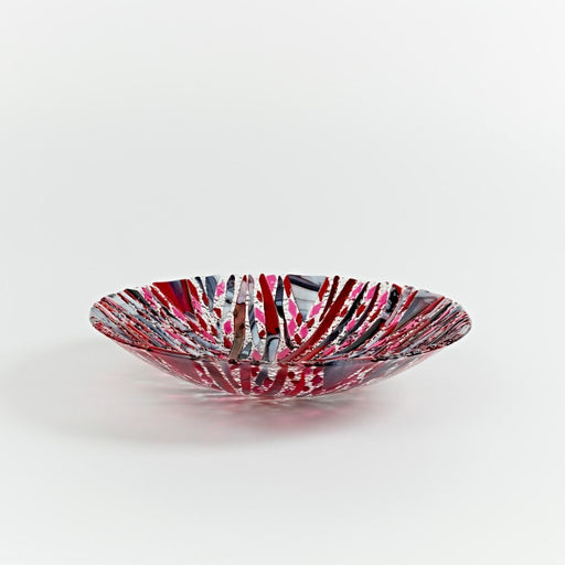 African Print 'Round Bowl' in Ruby