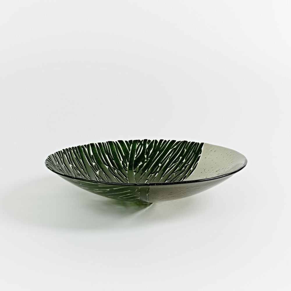 Shimmering 'Deep Green' Round Bowl