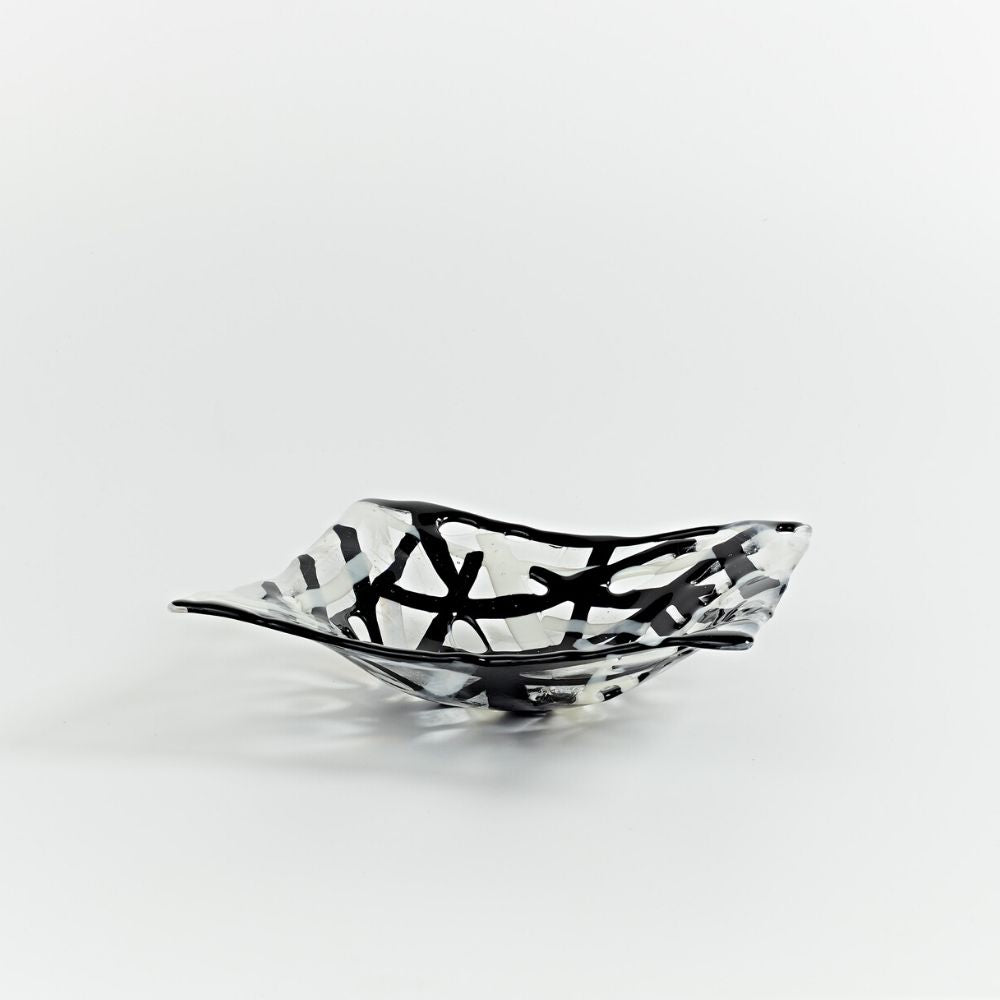 Monochrome ‘Crosshatch’ Square Bowl