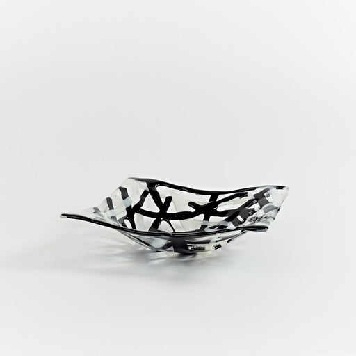 Monochrome ‘Crosshatch’ Square Bowl