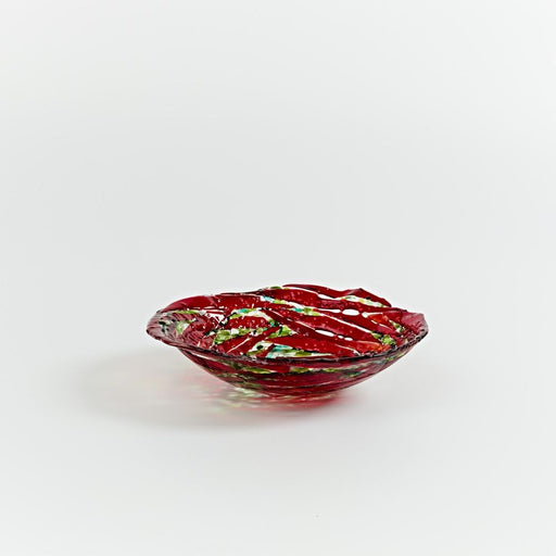 BOM129  Woodland ‘Petal’ Small Round Bowl in Ruby