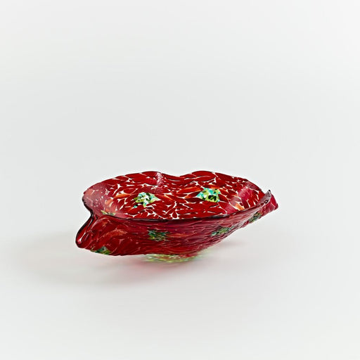 BOM143  Woodland ‘Petal’ Freeform Bowl in Ruby