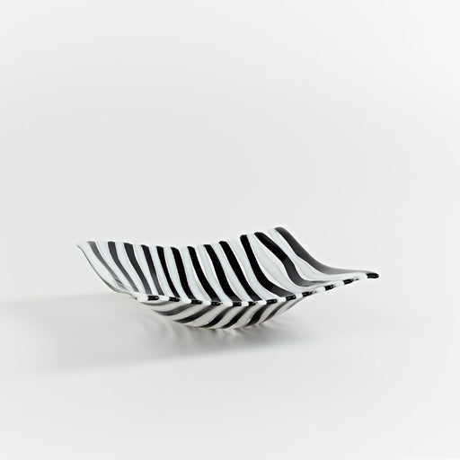 Monochrome ‘Stripe’ Square Bowl