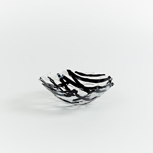 Monochrome ‘Crosshatch’ Small Round Bowl